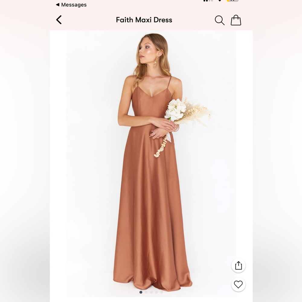 Show me your mumu faith maxi dress copper luxe satin